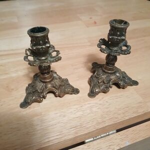 Antique chandler candle holders
